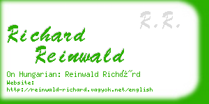 richard reinwald business card